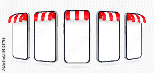 3d vector render phone.