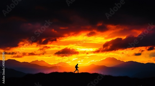 Person running towards the horizon, symbolizing the excitement of new beginnings