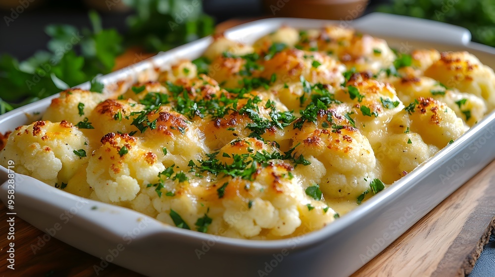 Creamy and Golden Cauliflower Bake with a Decadent Cheese Sauce Creamy and Golden Cauliflower Bake with a Decadent Cheese Sauce
