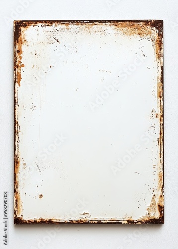 Wallpaper Mural White metal sign with rust Torontodigital.ca