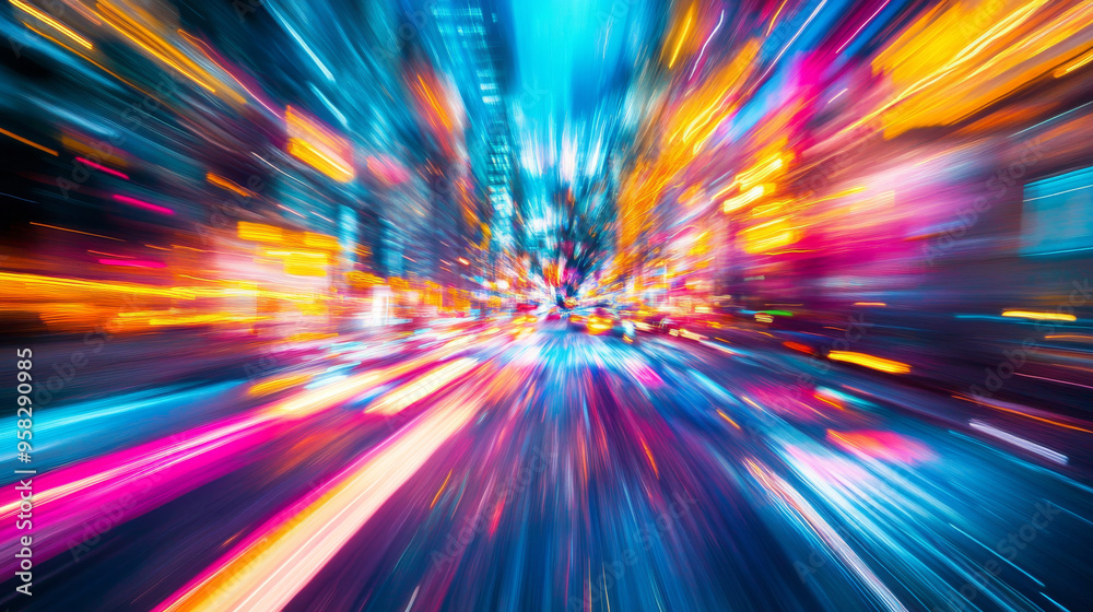 A blurry, colorful image showing the ideas of technology in the future. A blurry, colorful image showing the ideas of technology in the future.