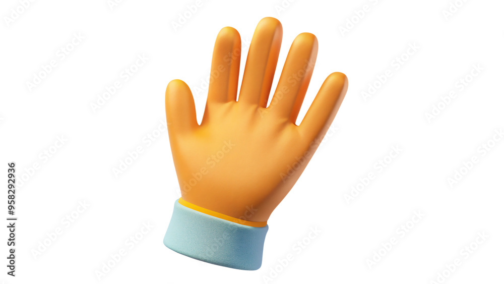 Obraz premium hand in glove isolated on white