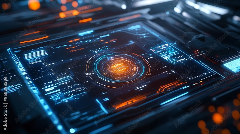 Obraz premium Futuristic Technology Interface