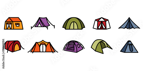 Camping Tent Icon Vector