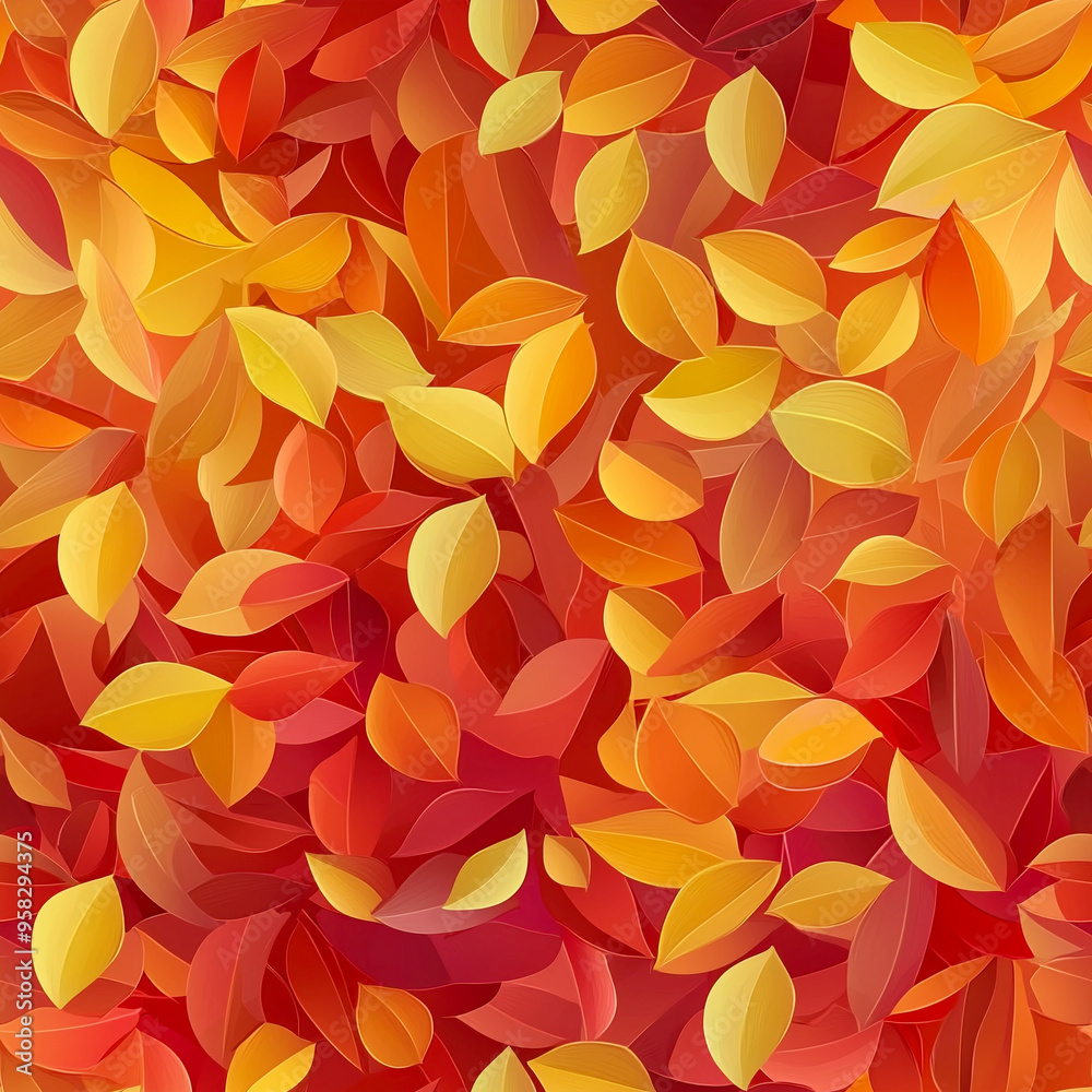 Red tone leaf background image, tile Red tone leaf background image, tile