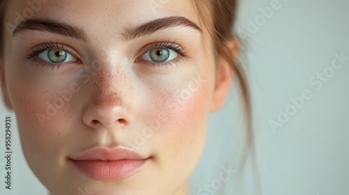 Fresh-faced Youthfulness - Gender Neutral Portrait with Freckles and High Definition Beauty