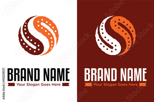 simple abstract letter S O symbol aboriginal pattern vector illustration logo design photo