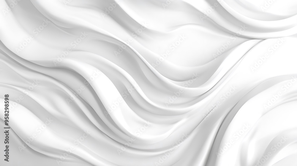Obraz premium Abstract White Waves Background