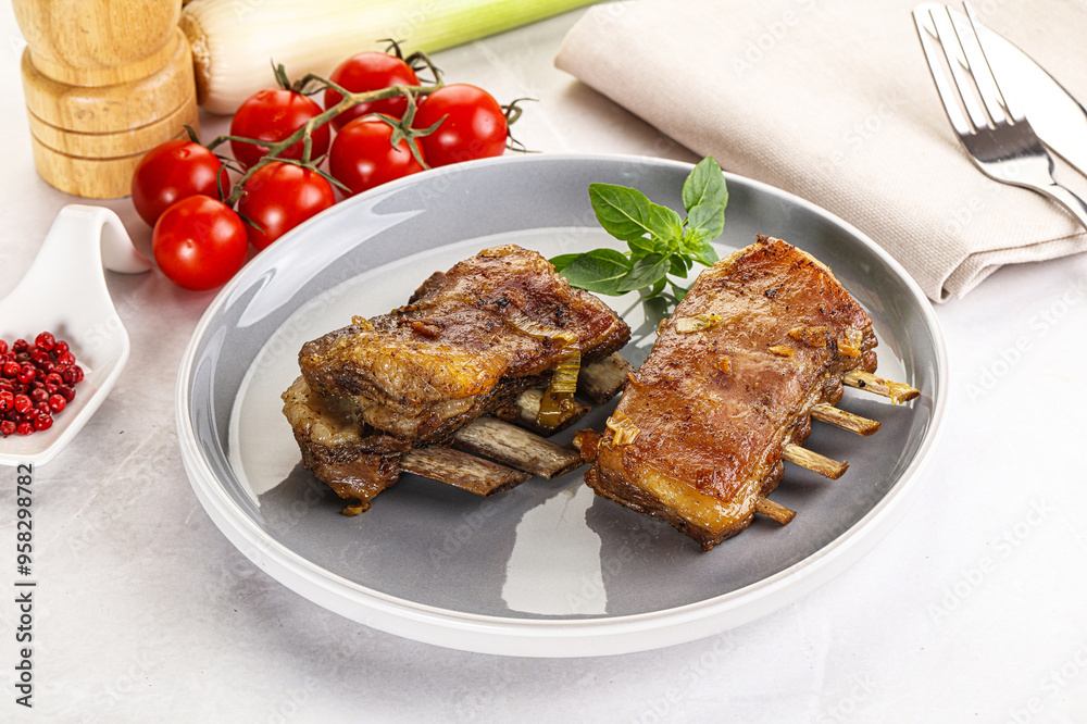 Roasted Lamb ribs with spices Roasted Lamb ribs with spices