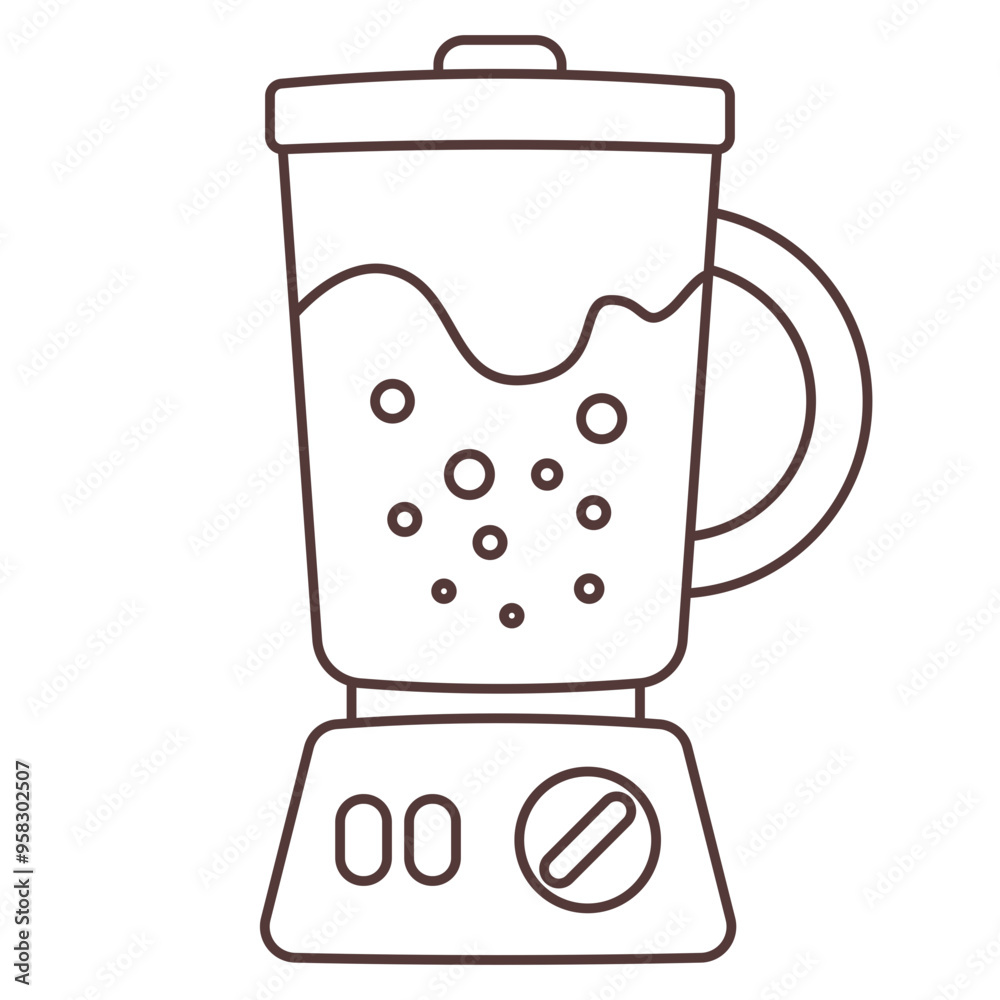 Blender Line Icon Illustration Blender Line Icon Illustration