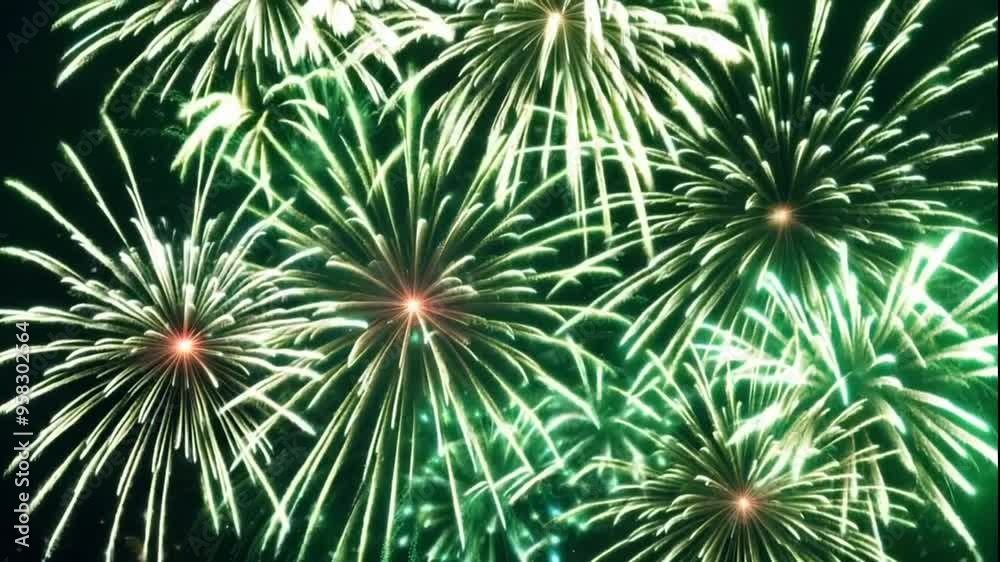 Loop green fireworks in the night sky celebration party anniversary backdrop header banner background looping video Loop green fireworks in the night sky celebration party anniversary backdrop header banner background looping video