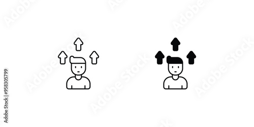 self improvement set icon with white background vector stock illustration