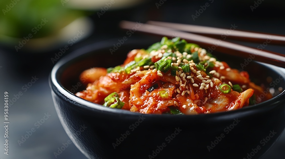 Spicy Kimchi with Sesame Seeds and Cilantro Spicy Kimchi with Sesame Seeds and Cilantro