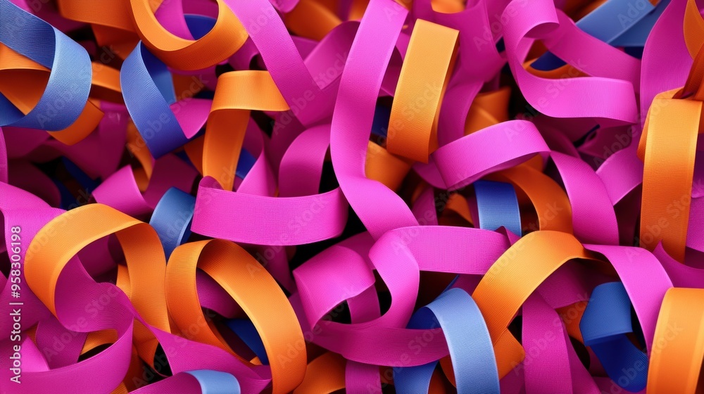 Vibrant multicolored ribbons background texture Vibrant multicolored ribbons background texture