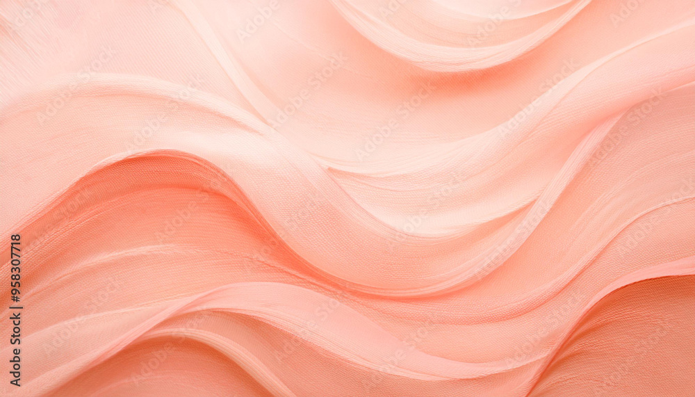 Color of the year 2024 peach fuzz. Abstract light coral art background. Watercolor painting on canvas with soft beige wavy gradient. Texture backdrop. Color of the year 2024 peach fuzz. Abstract light coral art background. Watercolor painting on canvas with soft beige wavy gradient. Texture backdrop.