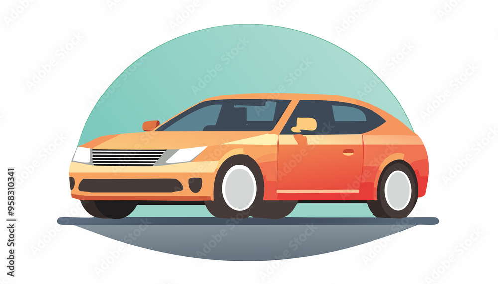 Obraz premium Creative Moden car icon