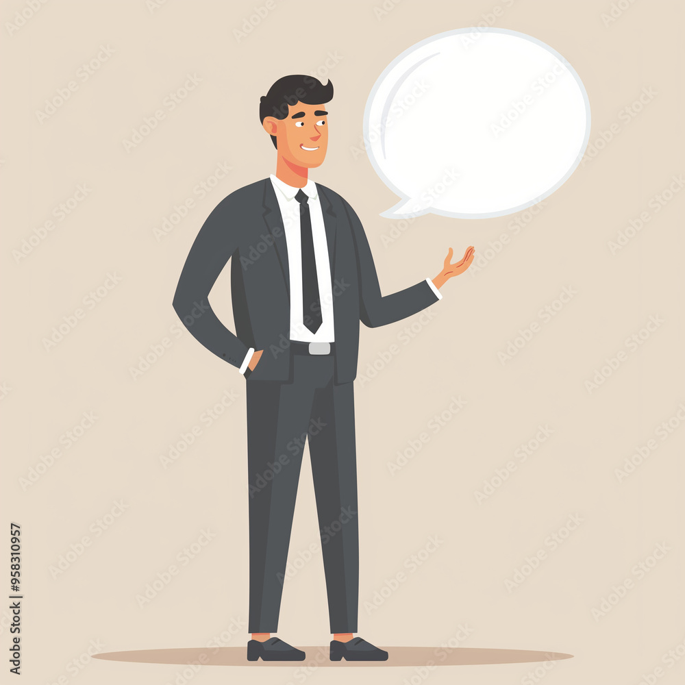 businessman with speech bubble businessman with speech bubble