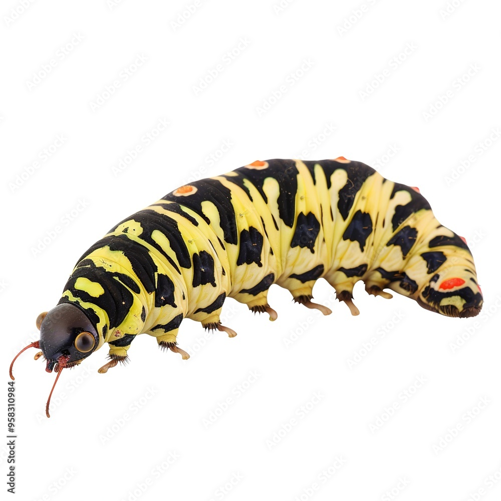 Naklejka premium Caterpillar isolated on transparent background 