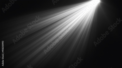 Light Beam on Black Background