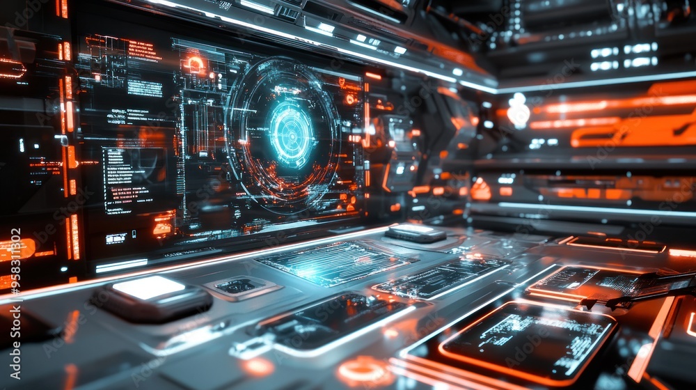 A concept image of digital banking security, showing advanced encryption techniques and biometric authentication, futuristic and secure atmosphere A concept image of digital banking security, showing advanced encryption techniques and biometric authentication, futuristic and secure atmosphere