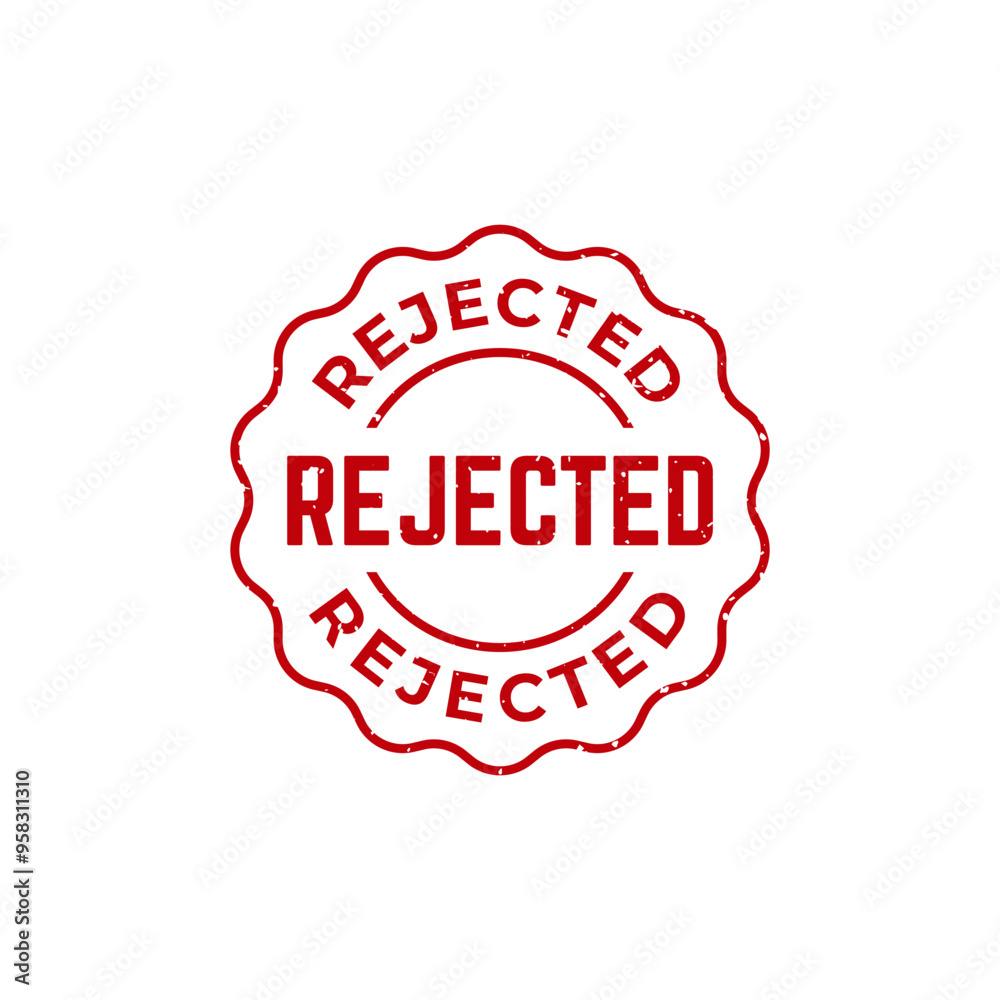 Rejected Stamp. Red Rejected Rubber Grunge Stamp Seal Vector Illustration. Rejected Stamp. Red Rejected Rubber Grunge Stamp Seal Vector Illustration.