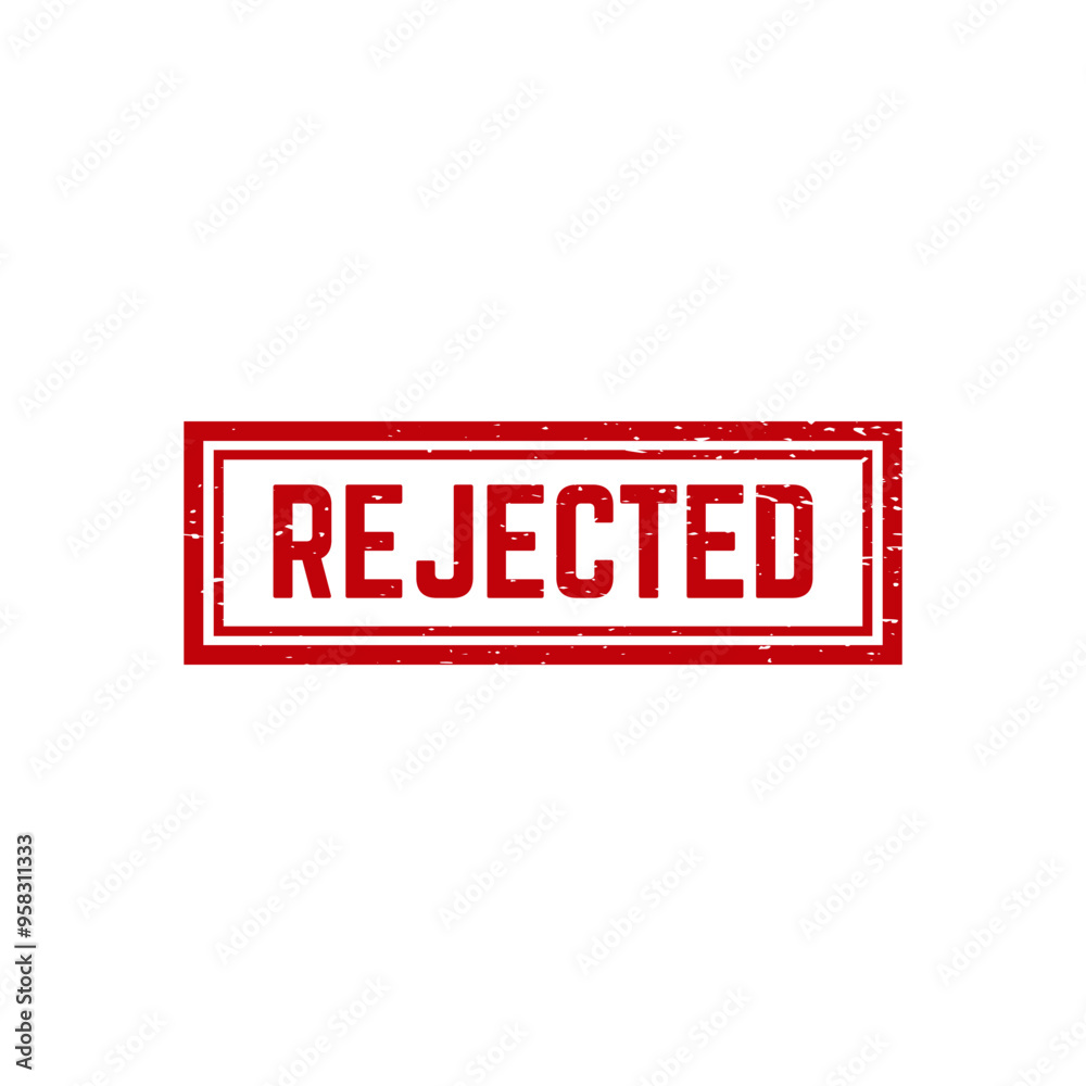 Rejected Stamp. Red Rejected Rubber Grunge Stamp Seal Vector Illustration. Rejected Stamp. Red Rejected Rubber Grunge Stamp Seal Vector Illustration.