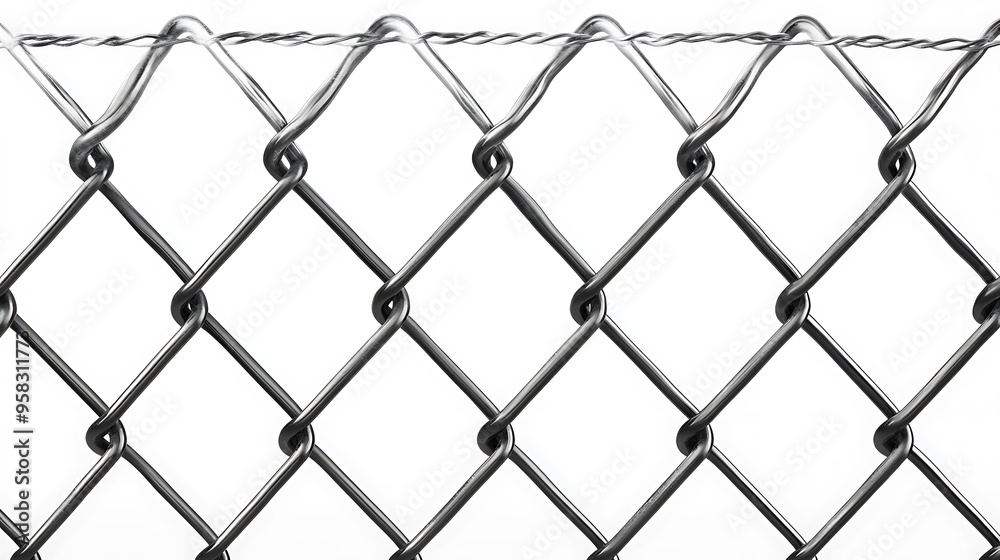 Fototapeta premium Chain Link Fence Close-up