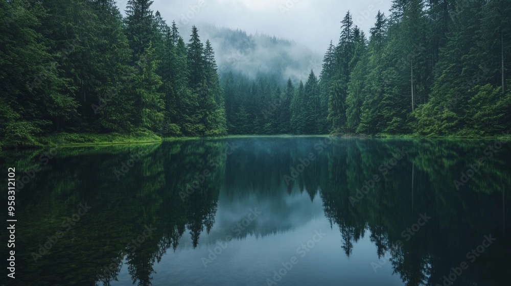 Tranquil Lake Reflection, a peaceful body of water mirroring the calmness of meditation, surrounded by lush greenery, inviting stillness and deep contemplation. Tranquil Lake Reflection, a peaceful body of water mirroring the calmness of meditation, surrounded by lush greenery, inviting stillness and deep contemplation.