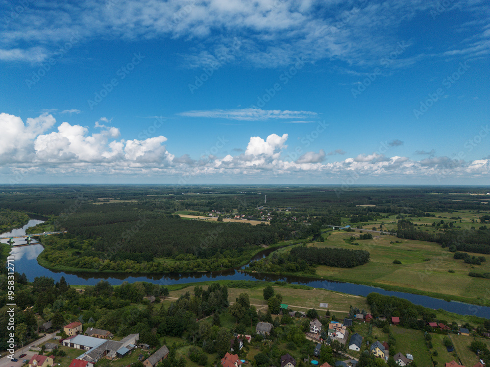 Fototapeta premium Aerial view of clouds