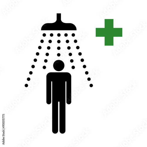  Safety shower icon.