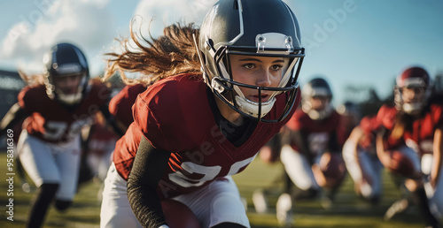 Women Students in Team Uniforms at First Sports Practice of the Year
