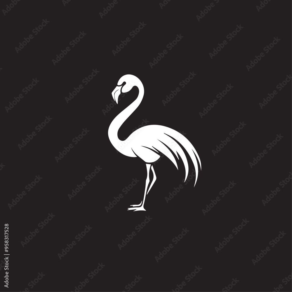 Flamingo in cartoon, doodle style . Image for t-shirt, web, mobile apps and ui. Isolated 2d vector illustration in logo, icon, sketch style, Eps 10, black and white. AI Generative Flamingo in cartoon, doodle style . Image for t-shirt, web, mobile apps and ui. Isolated 2d vector illustration in logo, icon, sketch style, Eps 10, black and white. AI Generative