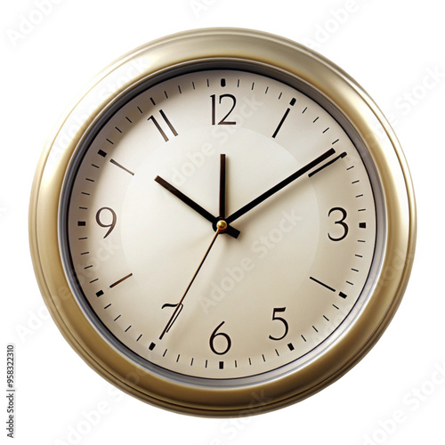 Clock isolated on transparent background