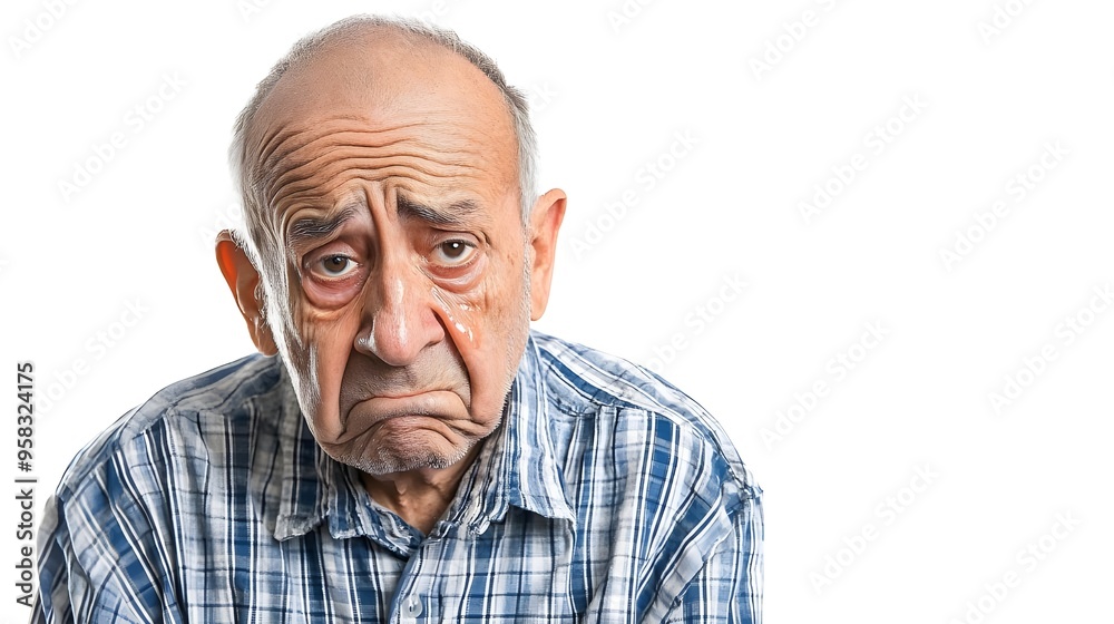 elderly expression of emotion shock sad curisosity