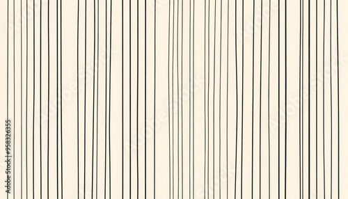 Thin, repeating lines or stripes, either vertical or horizontal, on a neutral background