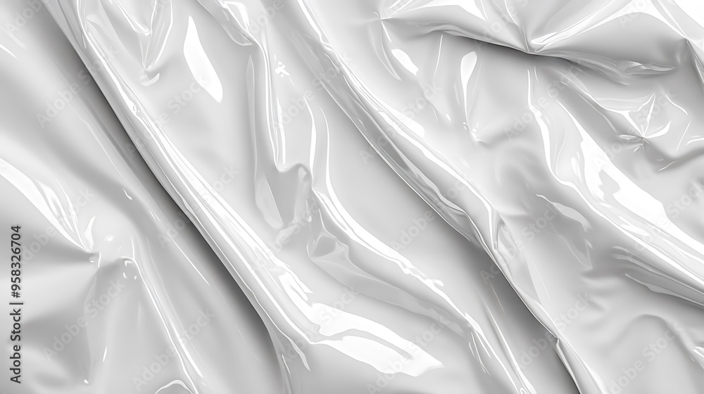 White Glossy Fabric Texture