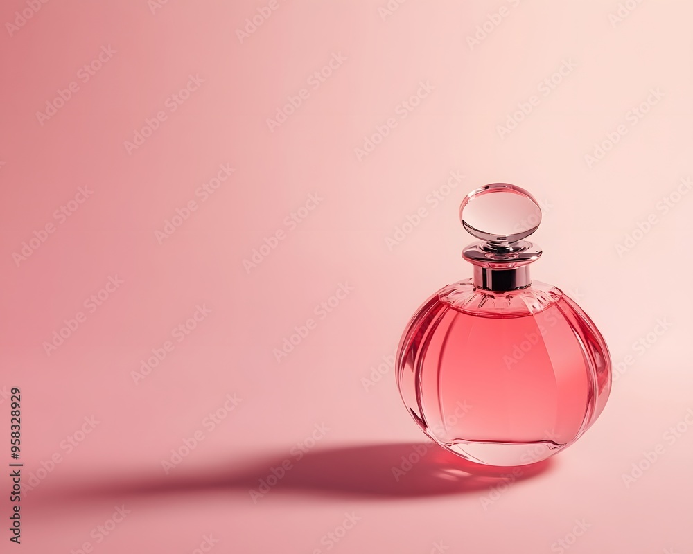perfume on a pink background perfume on a pink background