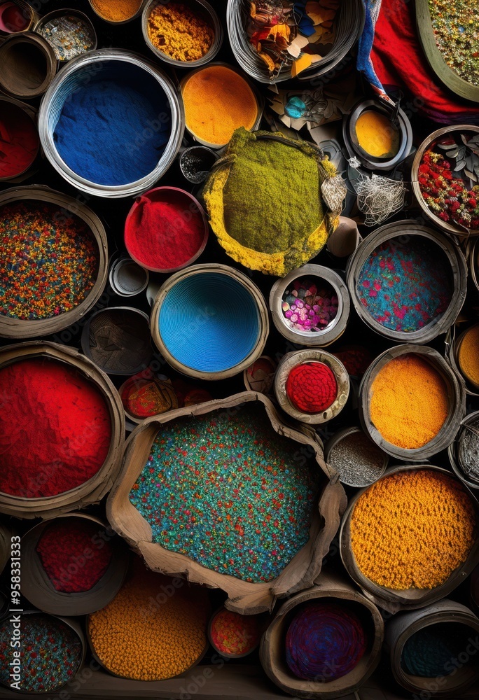 vibrant eco friendly materials artfully organized striking visual appeal aesthetic harmony, artistry, arrangement, balance, beauty, brightness, charm vibrant eco friendly materials artfully organized striking visual appeal aesthetic harmony, artistry, arrangement, balance, beauty, brightness, charm