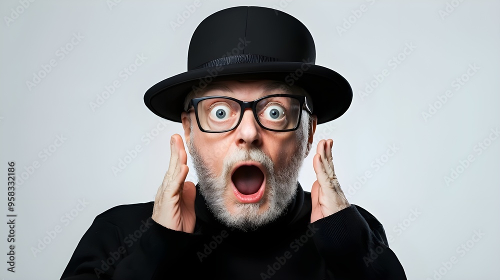 elderly expression of emotion shock sad curisosity elderly expression of emotion shock sad curisosity