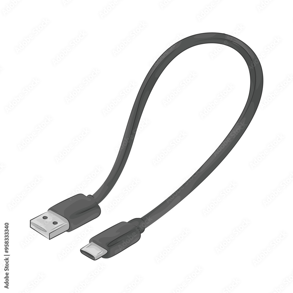 Illustration of cable connector Illustration of cable connector