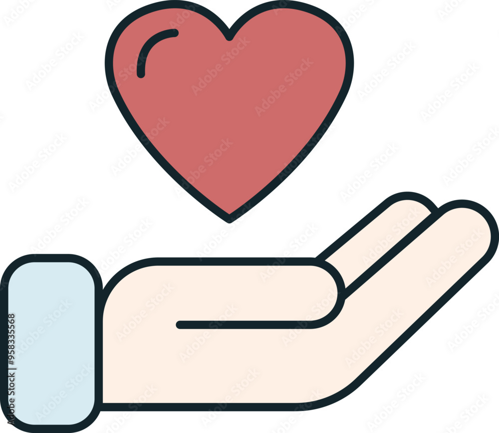 Hand holding heart symbolising charity, love, and mental health awareness Hand holding heart symbolising charity, love, and mental health awareness