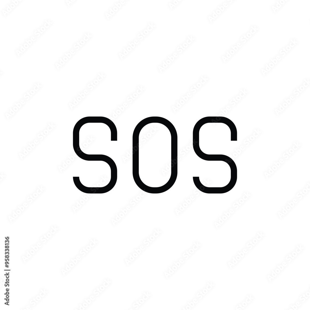 SOS Text Icons Emergency Sign and Saving People sign Looking for Help SOS Text Icons Emergency Sign and Saving People sign Looking for Help