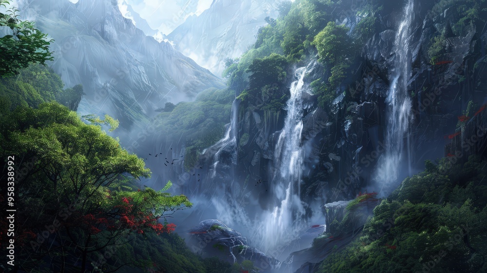 Many waterfalls are seasonal, with flow rates varying throughout the year. Many waterfalls are seasonal, with flow rates varying throughout the year.