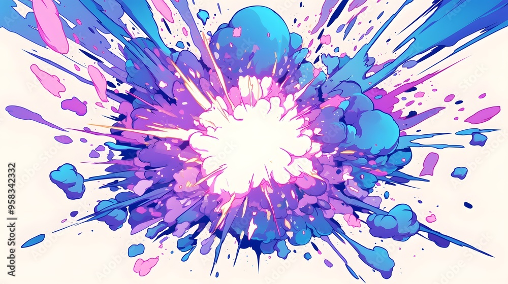 Abstract Colorful Explosion with Copy Space Abstract Colorful Explosion with Copy Space