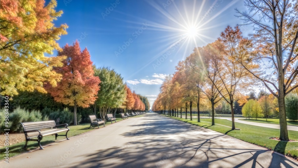 Fototapeta premium beautiful romantic alley in a park