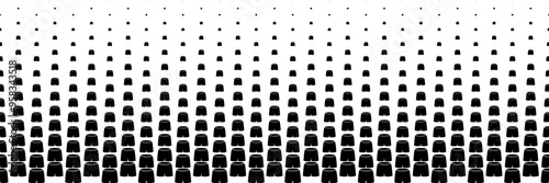 horizontal halftone of black short pants design for pattern and background.