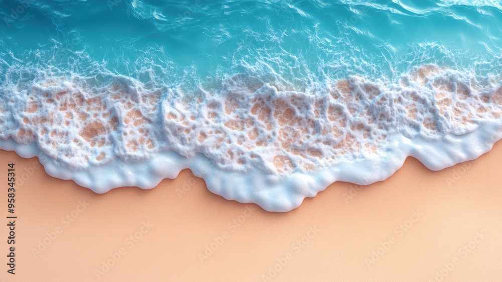 Obraz premium Light Blue Sea and Sandy Beach Background