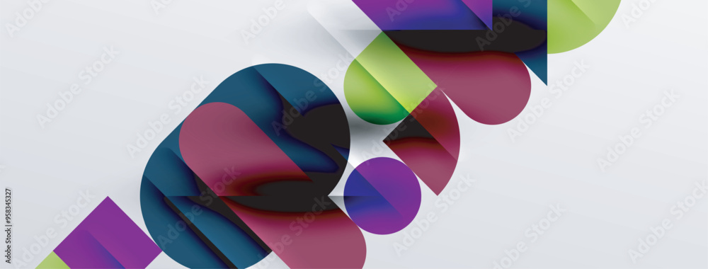 Round shapes, circles and lines minimal geometric background. Vector Illustration For Wallpaper, Banner, Background, Card, Book Illustration, landing page Round shapes, circles and lines minimal geometric background. Vector Illustration For Wallpaper, Banner, Background, Card, Book Illustration, landing page