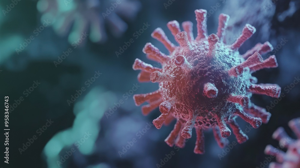 Close-up of a Virus Particle Close-up of a Virus Particle