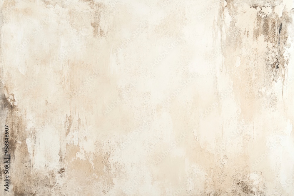 Fototapeta premium old paper, light ivory beige rustic texture background, ceramic wall and floor tile design satin surface, interior painted wall rusty cream backdrop , ai